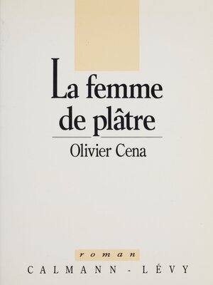 cover image of La Femme de plâtre